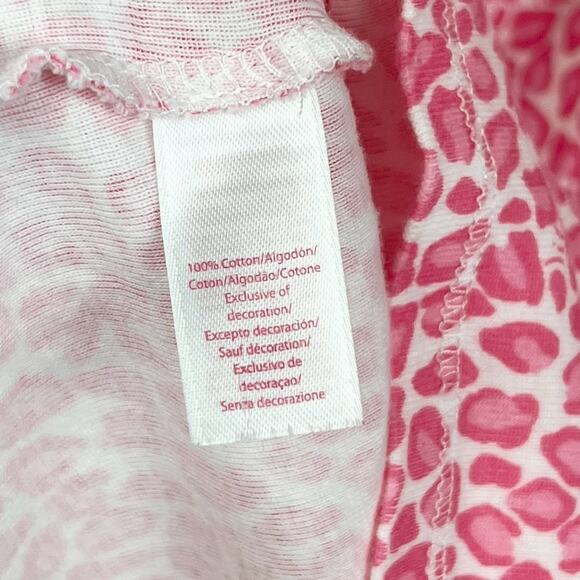 Lilly Pulitzer Pink Leopard Top L Ruffle Sleeves - Picture 5 of 6